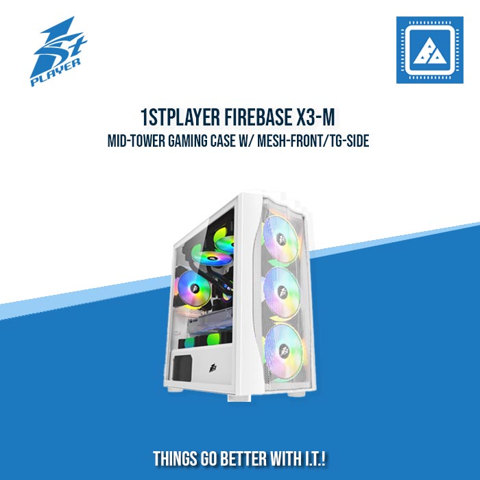1STPLAYER FIREBASE X3-M MID-TOWER GAMING CASE W/ MESH-FRONT/TG-SIDE/ M-ATX 1STPLAYER FIREBASE X3-M MID-TOWER GAMING CASE W/ MESH-FRONT/TG-SIDE/ M-ATX